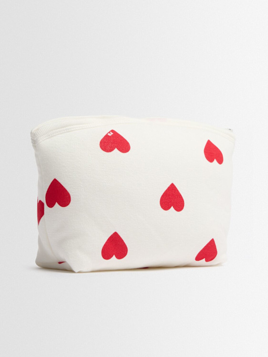 Petit Bateau: Cotton zip pouch - Beige/Rot - kids-boys_1 | Luisa Via Roma
