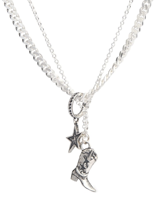TwoJeys: Boot double chain silver necklace - Plata - men_0 | Luisa Via Roma