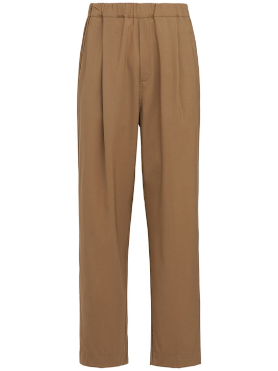 Laneus: 弹力羊毛长裤 - 驼色 - men_0 | Luisa Via Roma