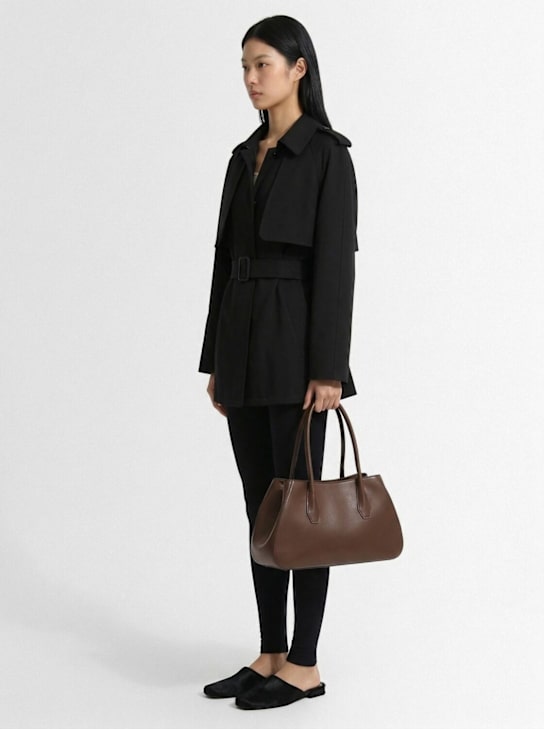 The Row: Alger saddle leather shoulder bag - women_1 | Luisa Via Roma