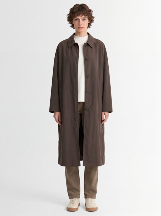 The Row: Arwen nylon long coat - Grey - women_1 | Luisa Via Roma
