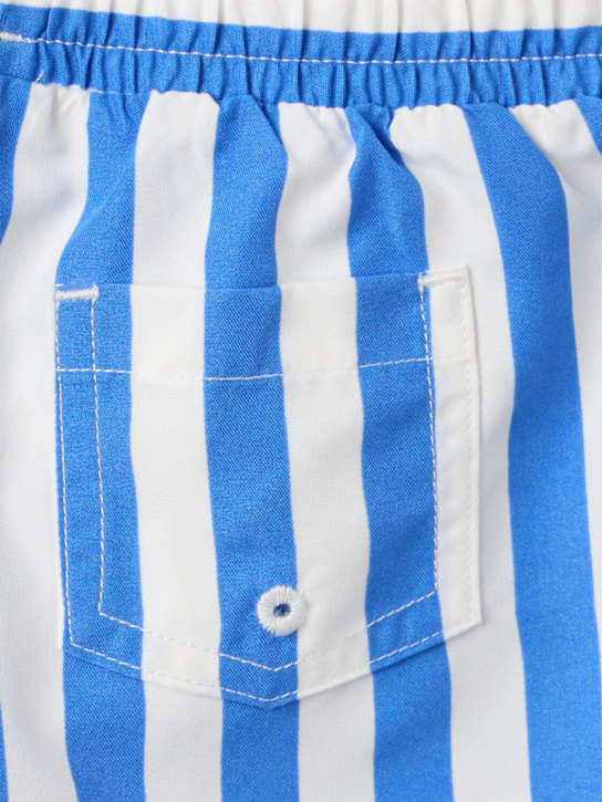 Petit Bateau: Printed swim shorts - 蓝色/白色 - kids-boys_1 | Luisa Via Roma