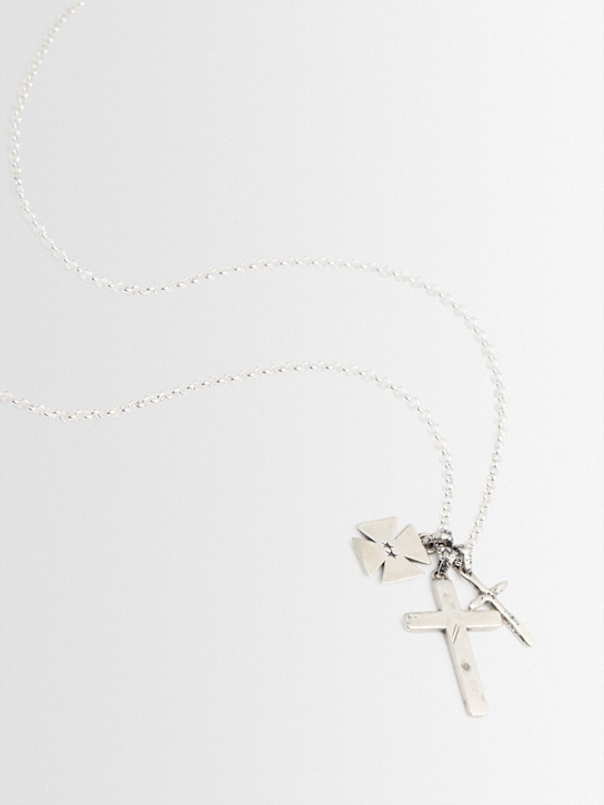 TwoJeys: Multi cross silver necklace - Plata - men_1 | Luisa Via Roma