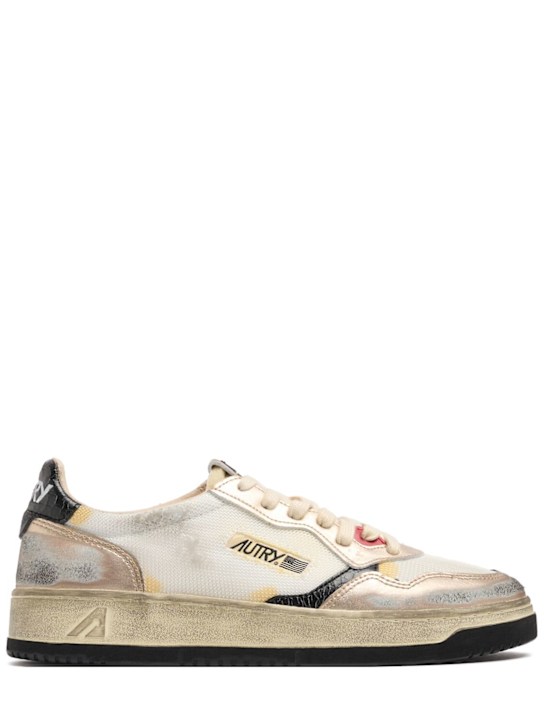 Autry: Super Vintage Medalist低帮运动鞋 - 白色/金色 - men_0 | Luisa Via Roma