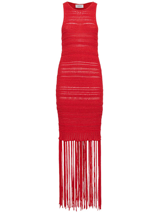 Laneus: Knitted dress - Rojo - women_0 | Luisa Via Roma