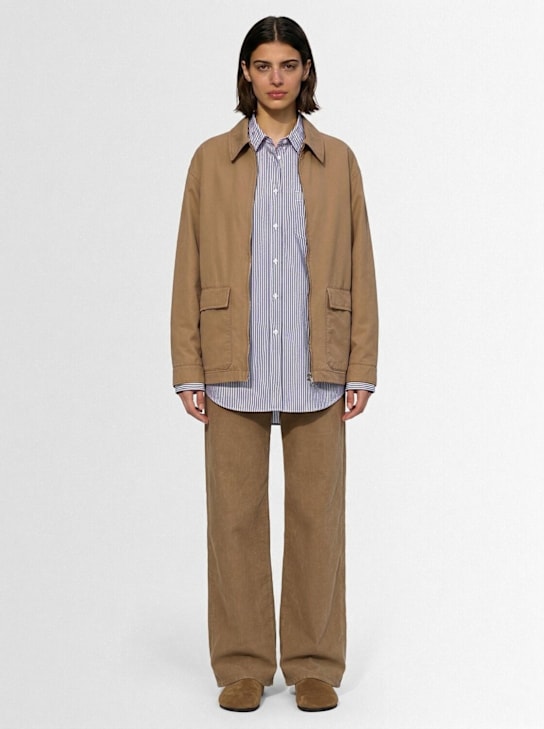 The Row: Aurelius cotton jacket - Beige - women_1 | Luisa Via Roma