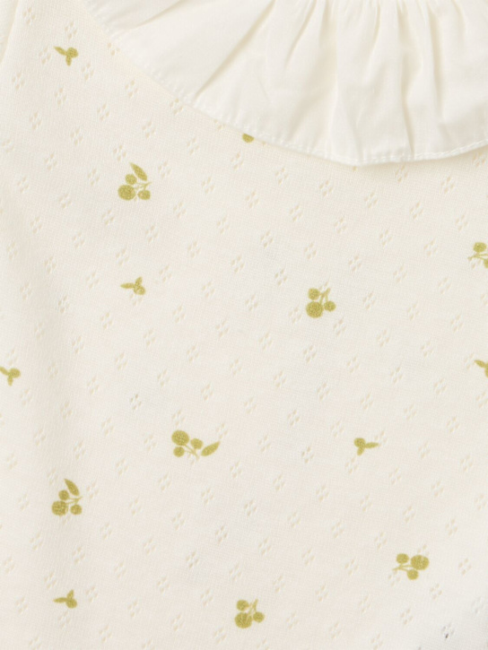 Petit Bateau: Cotton bodysuit - Beige - kids-girls_1 | Luisa Via Roma