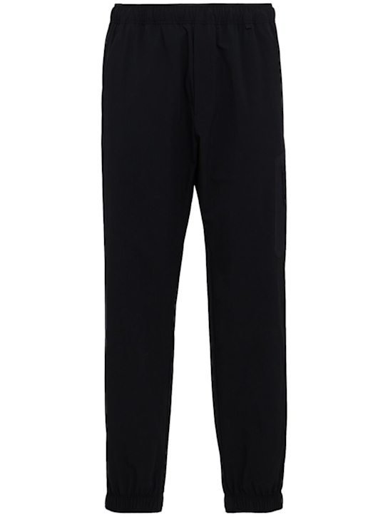 Moncler: Logo nylon track pants - 黑色 - men_0 | Luisa Via Roma