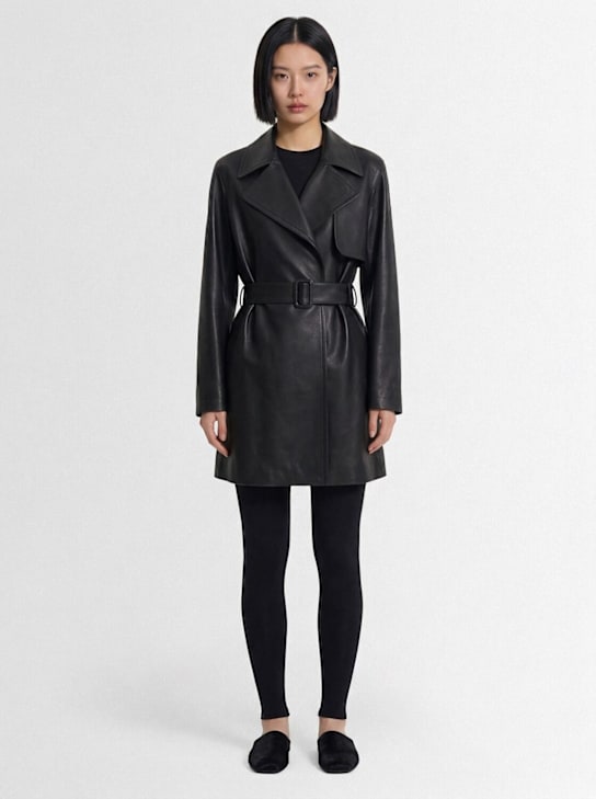 The Row: Siempra soft leather short coat - women_1 | Luisa Via Roma