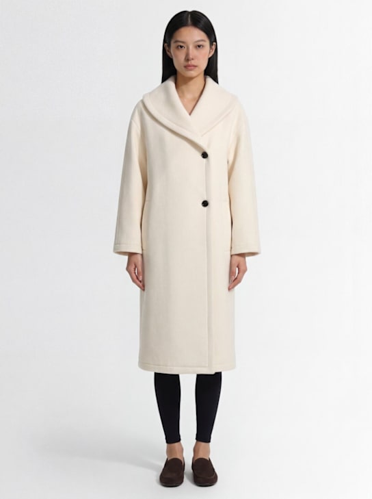The Row: Regino羊毛长款大衣 - 象牙色 - women_1 | Luisa Via Roma