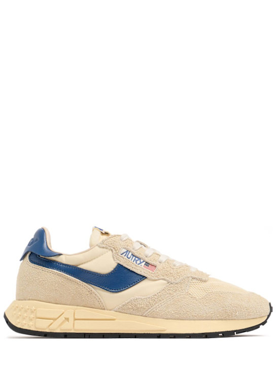 Autry: Reelwind低帮运动鞋 - Ecru/Ensign Blu - men_0 | Luisa Via Roma