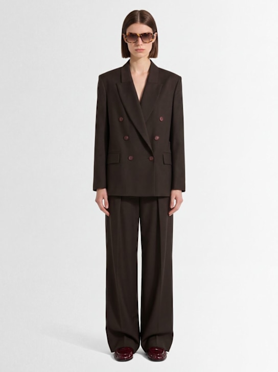 Marcell Pustul: Double breast blazer - 棕色 - women_1 | Luisa Via Roma