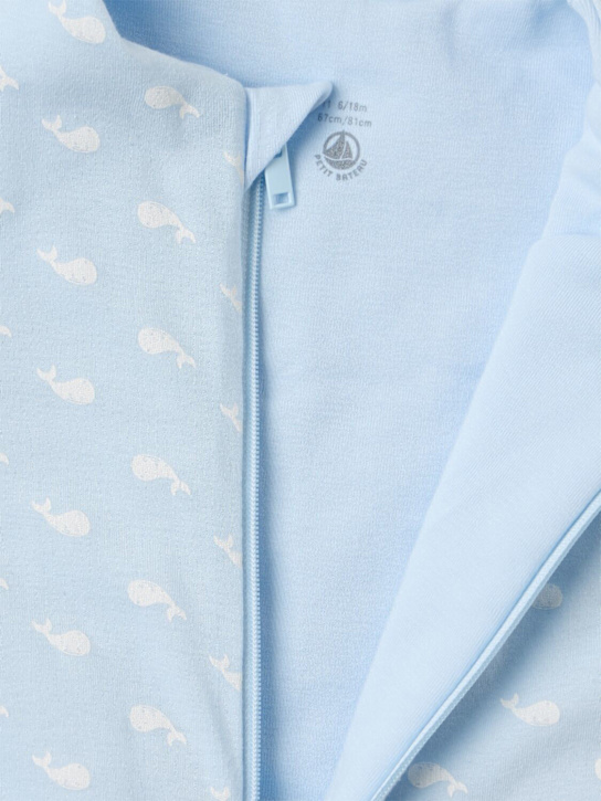 Petit Bateau: Cotton sleeping bag - 米黄色/蓝色 - kids-girls_1 | Luisa Via Roma