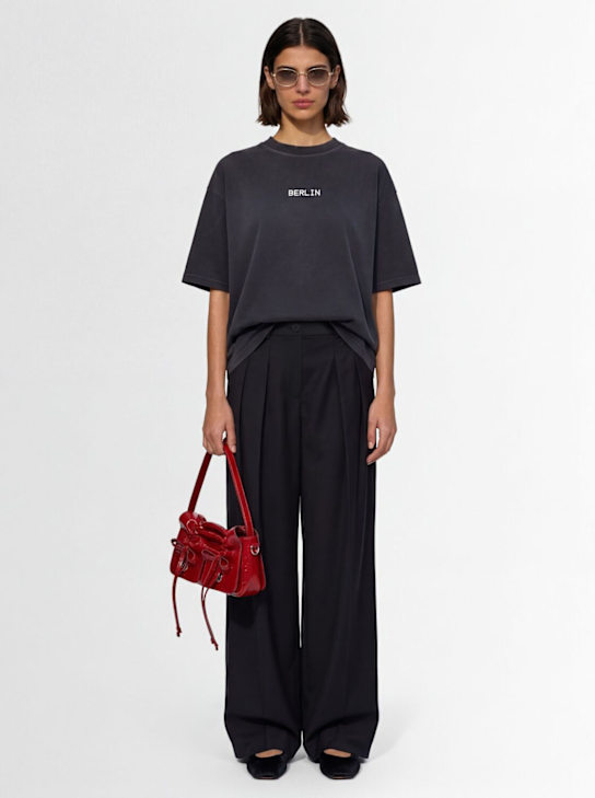Marcell Pustul: Oversize wide-leg suit pants - ブラック - women_1 | Luisa Via Roma