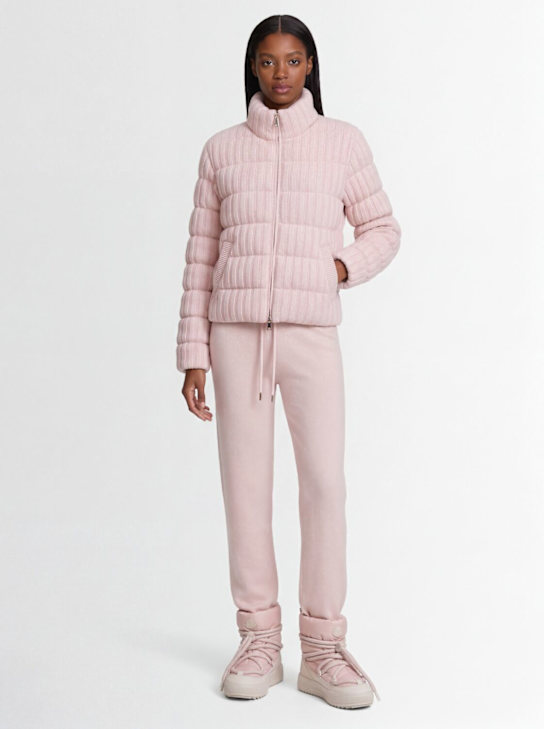 Moncler: 羊毛&羊绒羽绒夹克 - 浅粉色 - women_1 | Luisa Via Roma