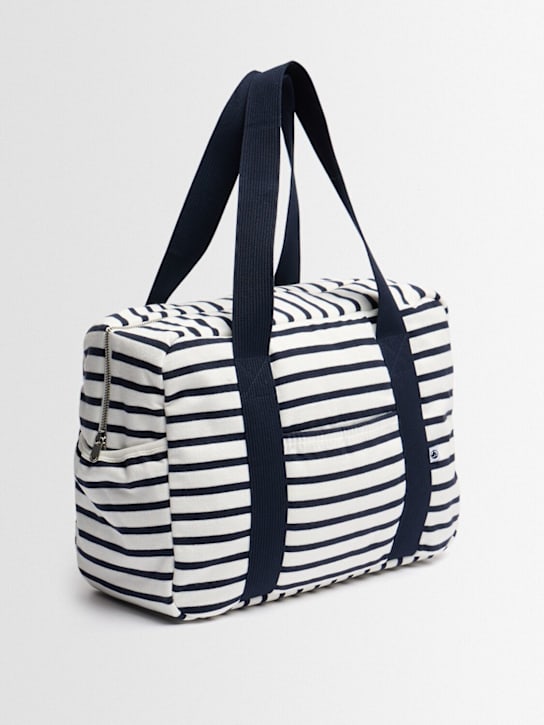 Petit Bateau: Cotton changing bag - 黑色/白色 - kids-girls_1 | Luisa Via Roma