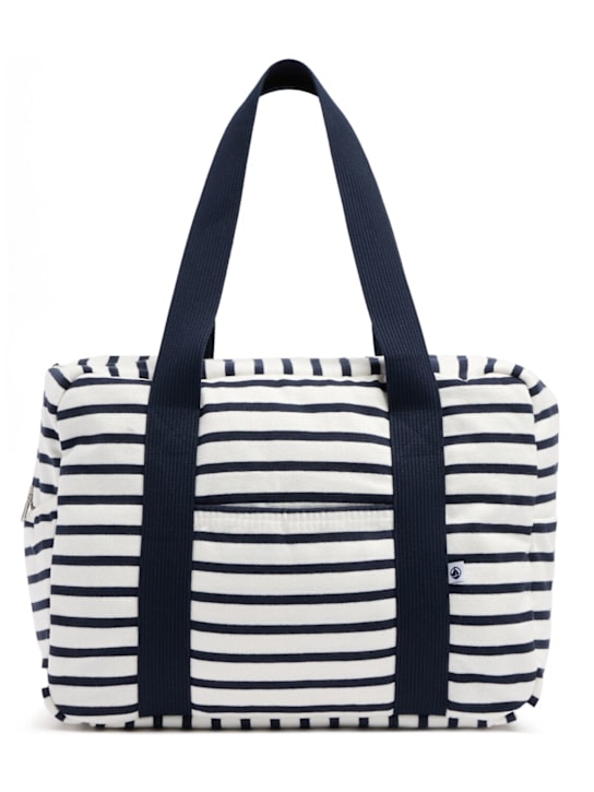 Petit Bateau: Cotton changing bag - 黑色/白色 - kids-girls_0 | Luisa Via Roma