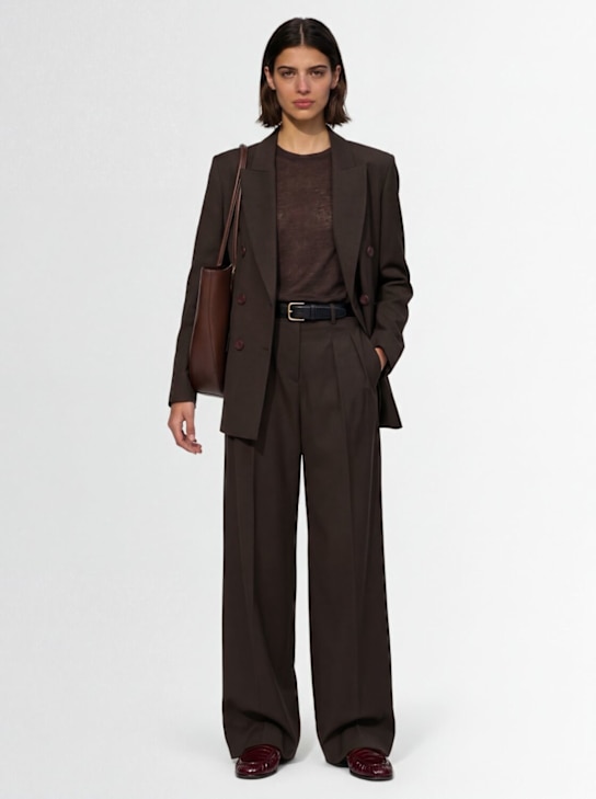 Marcell Pustul: Oversize wide-leg suit pants - 棕色 - women_1 | Luisa Via Roma