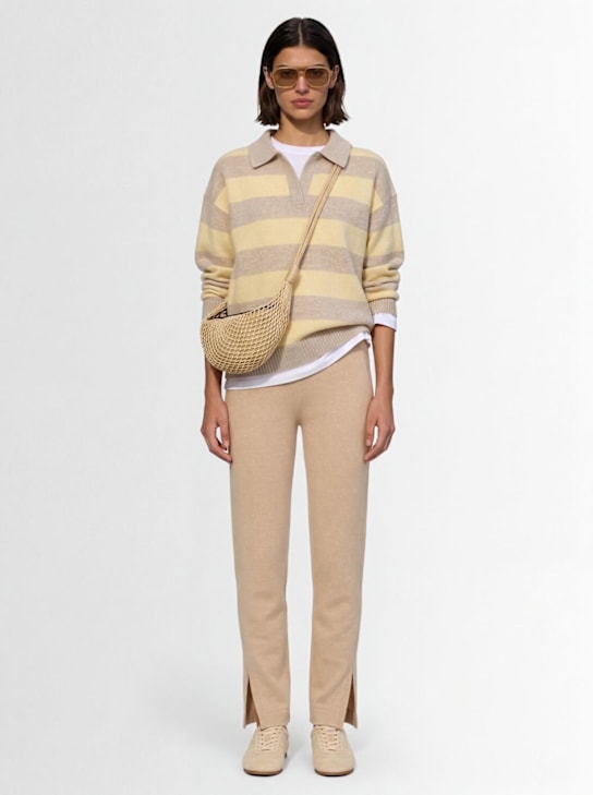Kujten: Joggy 2 knitted cashmere sweatpants - Beige - women_1 | Luisa Via Roma