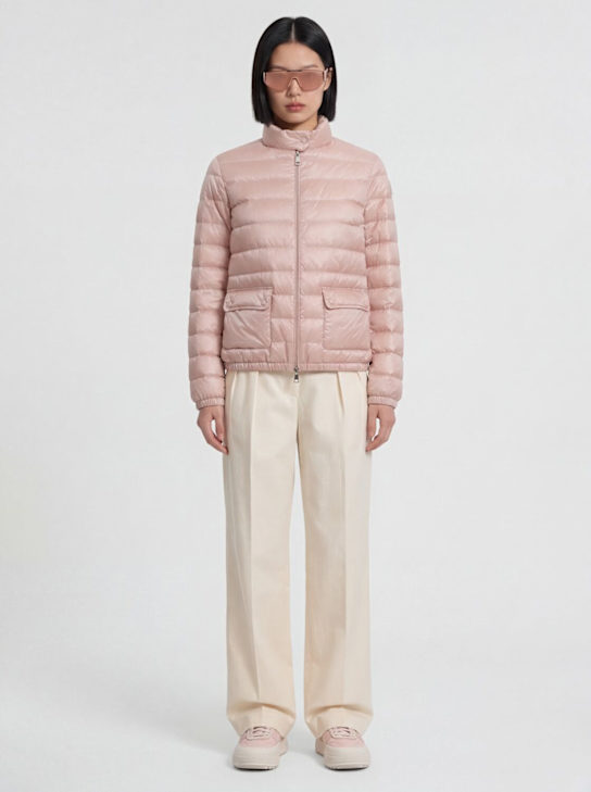 Moncler: Lans nylon down jacket - ライトピンク - women_1 | Luisa Via Roma