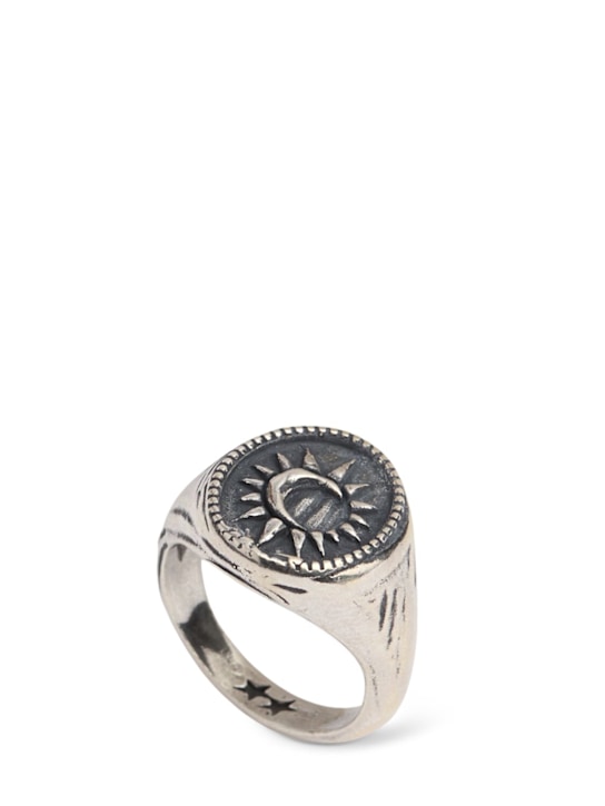 TwoJeys: Midnight silver ring - 银色 - men_0 | Luisa Via Roma