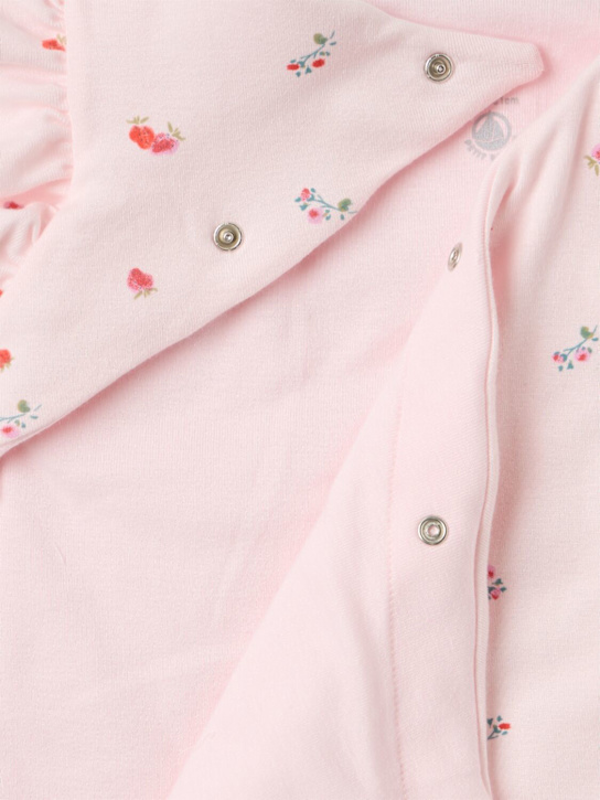 Petit Bateau: Cotton sleeping bag - Pink/Multi - kids-girls_1 | Luisa Via Roma