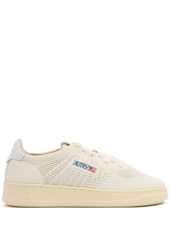 Autry: Easeknit Low sneakers - Ivory - women_0 | Luisa Via Roma