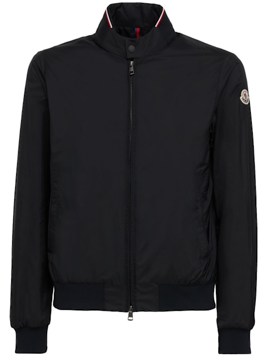 Moncler: Reppe nylon rain windbreaker  jacket - 黑色 - men_0 | Luisa Via Roma
