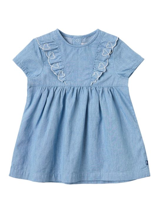 Petit Bateau: Cotton dress - 浅蓝色 - kids-girls_0 | Luisa Via Roma