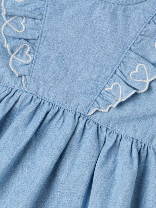 Petit Bateau: Cotton dress - 浅蓝色 - kids-girls_1 | Luisa Via Roma