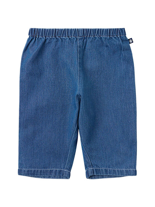 Petit Bateau: Cotton jersey pants - Azul - kids-boys_0 | Luisa Via Roma