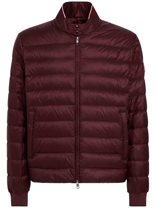 Moncler: Rigel nylon down jacket - Burgundy - men_0 | Luisa Via Roma