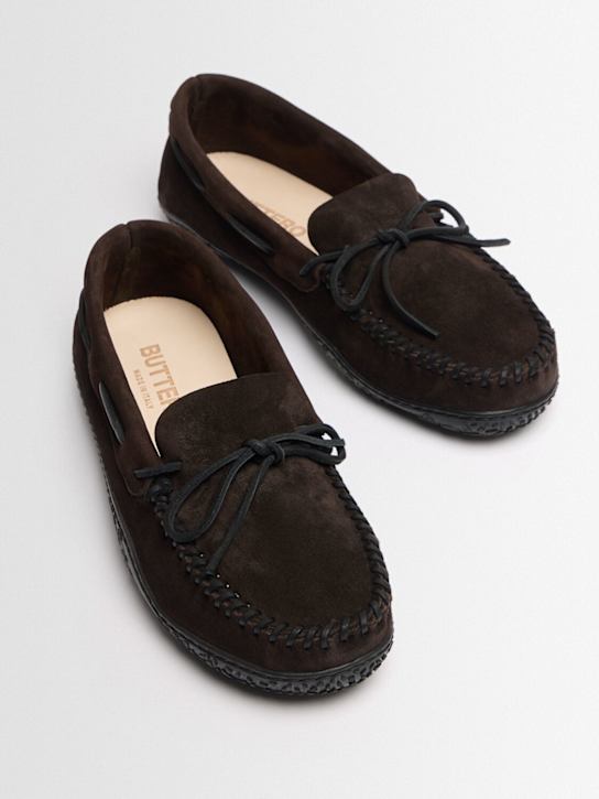 Buttero: Suede loafers - 深咖色 - men_1 | Luisa Via Roma