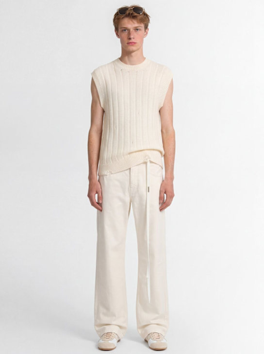 Laneus: 棉质针织背心 - 米黄色 - men_1 | Luisa Via Roma