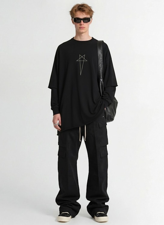 Rick Owens DRKSHDW: Pentagram tommy t-shirt - men_1 | Luisa Via Roma
