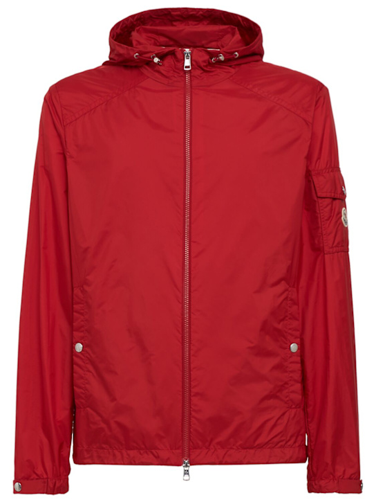 Moncler: Etiache nylon hooded rain jacket - Red - men_0 | Luisa Via Roma