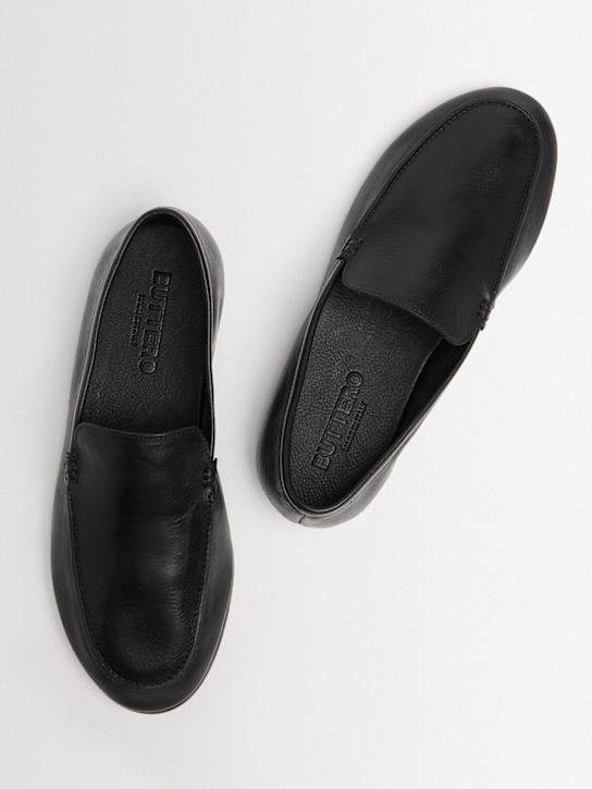 Buttero: Leather loafers - Negro - men_1 | Luisa Via Roma
