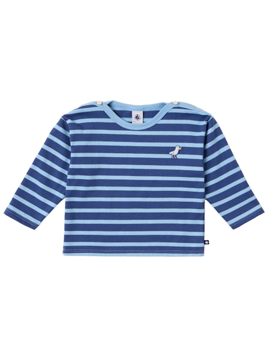 Petit Bateau: Cotton t-shirt - 蓝色 - kids-boys_0 | Luisa Via Roma