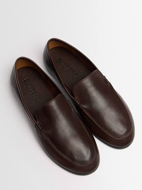 Buttero: Leather loafers - 棕色 - men_1 | Luisa Via Roma