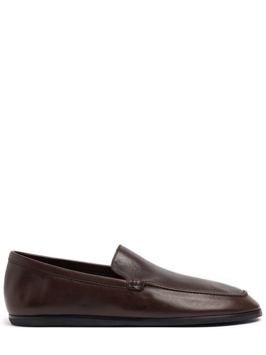 Buttero: Leather loafers - 棕色 - men_0 | Luisa Via Roma