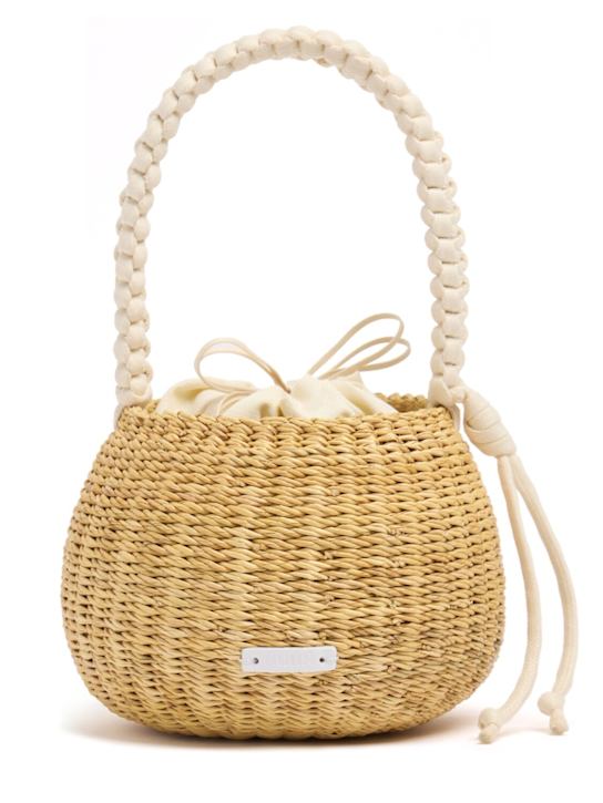 Muuñ: Lily Anne酒椰纤维效果手提包 - Natural/Ecru - women_0 | Luisa Via Roma