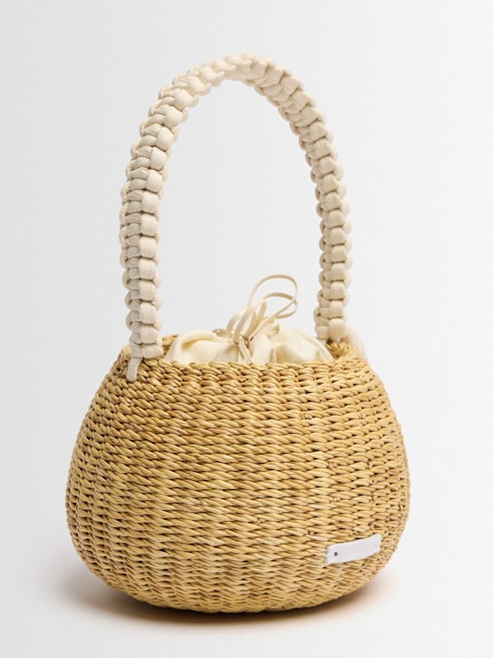 Muuñ: Lily Anne酒椰纤维效果手提包 - Natural/Ecru - women_1 | Luisa Via Roma