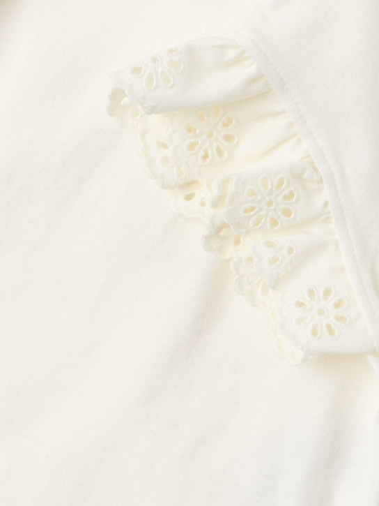 Petit Bateau: Ruffled t-shirt - 米黄色 - kids-girls_1 | Luisa Via Roma