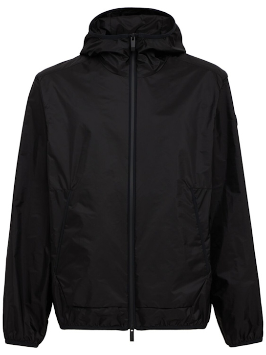 Moncler: Granier nylon hooded windbreaker - Black - men_0 | Luisa Via Roma