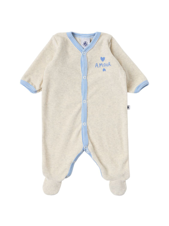 Petit Bateau: Cotton jersey romper - 浅蓝色 - kids-boys_0 | Luisa Via Roma