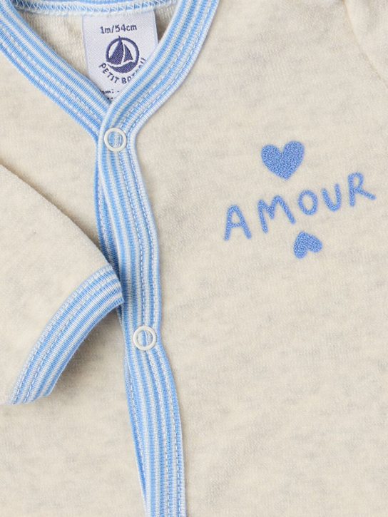 Petit Bateau: Cotton jersey romper - 浅蓝色 - kids-boys_1 | Luisa Via Roma