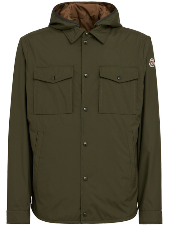 Moncler: Chirano tech 3-in-1 rain shirt jacket - Olive Night - men_0 | Luisa Via Roma