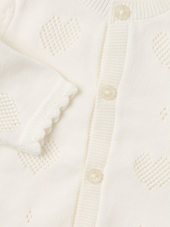 Petit Bateau: Cotton cardigan - Beige - kids-girls_1 | Luisa Via Roma