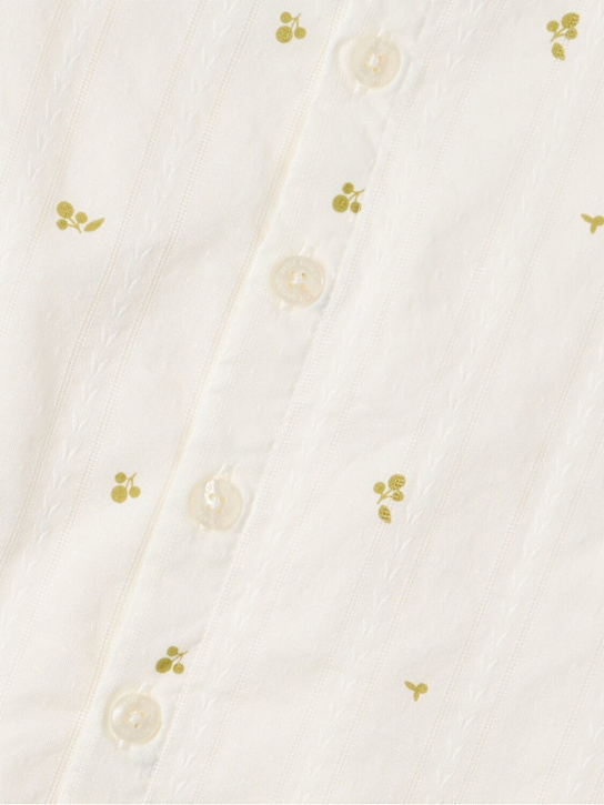 Petit Bateau: Cotton shirt - Beige - kids-girls_1 | Luisa Via Roma