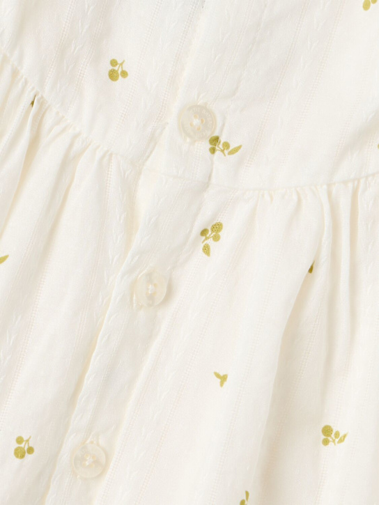 Petit Bateau: Cotton dress - Beige - kids-girls_1 | Luisa Via Roma